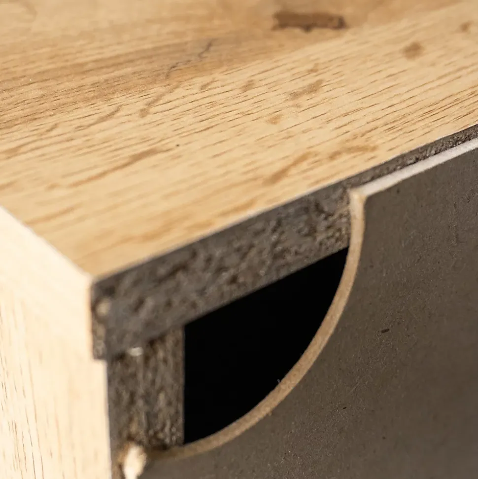 Buffet Meuble à Chaussures avec 5 Compartiments et Étagères Réglables - Pour entrée Salon - 80,5x35x109,5 cm - Naturel
