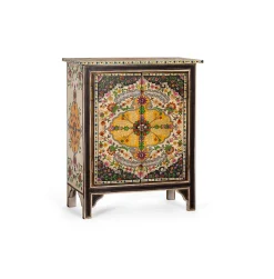 Buffet multicolore réalisé à la main en bois de manguier 80cm
