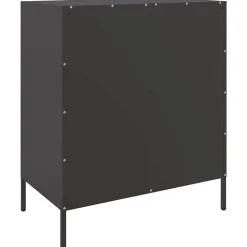 Buffet noir 68x39x79 cm acier vidaXL