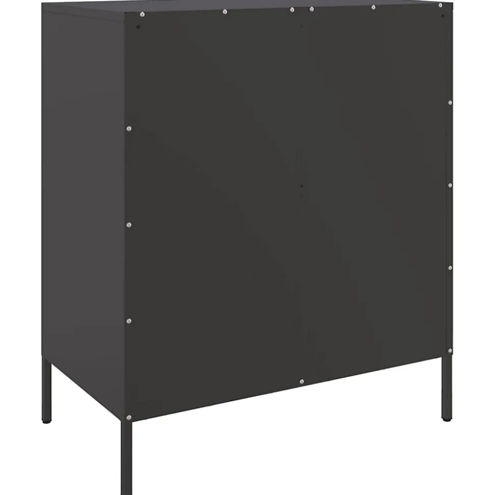 Buffet noir 68x39x79 cm acier vidaXL