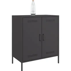 Buffet noir 68x39x79 cm acier vidaXL