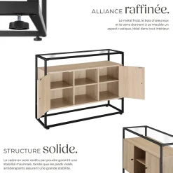Buffet Oldham 100 x 38 x 80,5 cm style industriel