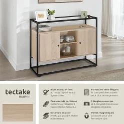 Buffet Oldham 100 x 38 x 80,5 cm style industriel