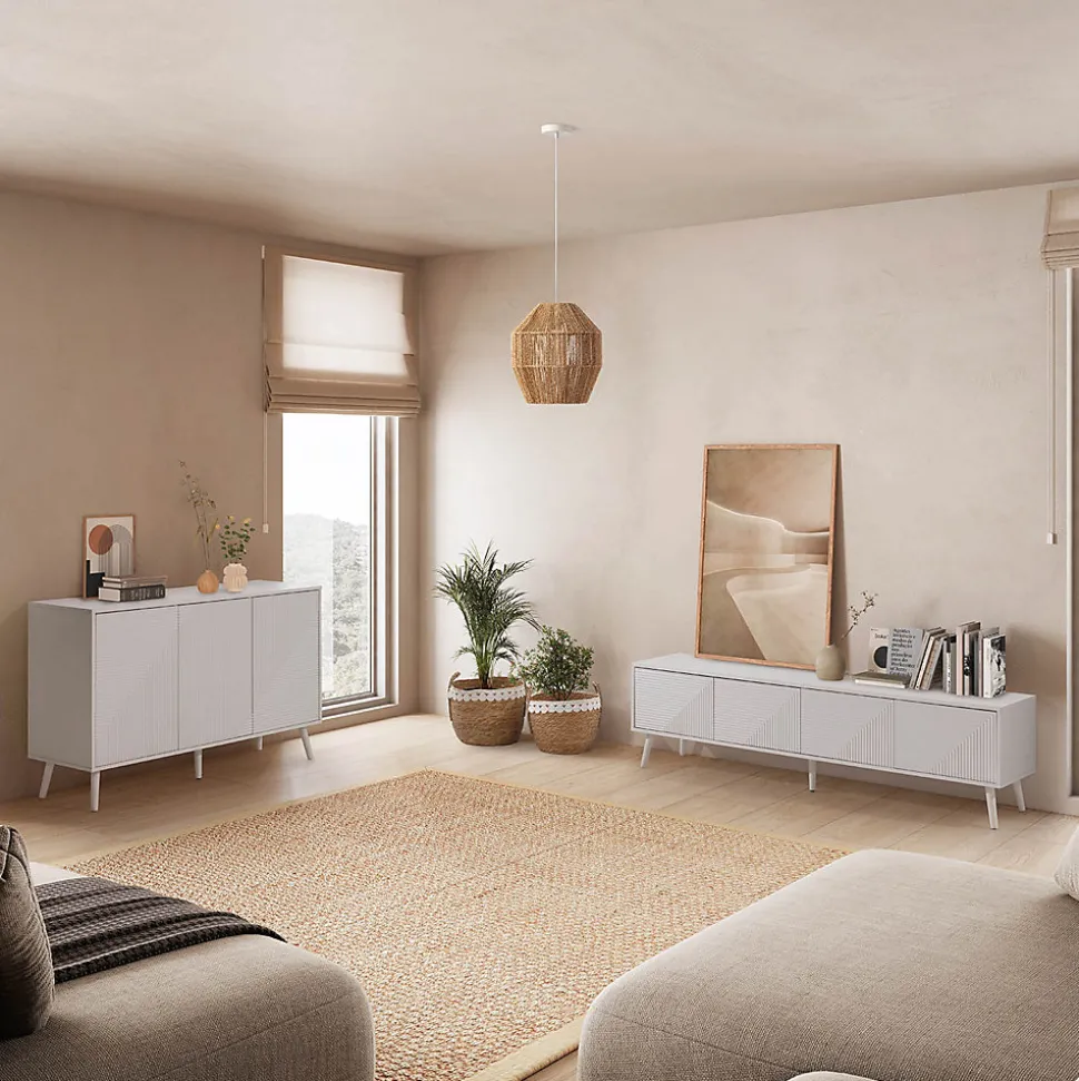 Buffet Telmo 3 portes couleur Blanc