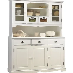 Buffet Vaisselier Blanc de Style Anglais