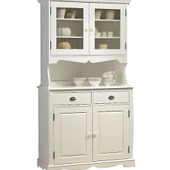 Buffet Vaisselier Blanc de Style Anglais