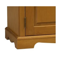 Buffet Vaisselier Pin Miel 4 Portes Style Anglais 6 Niches L 101 H 186 P 42 cm - L 101 x l 42 x H 186 cm