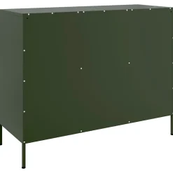 Buffet vert olive 100,5x39x79 cm acier vidaXL
