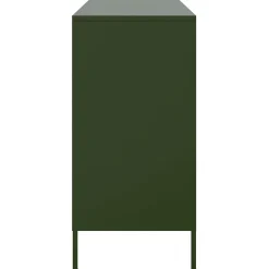 Buffet vert olive 100,5x39x79 cm acier vidaXL
