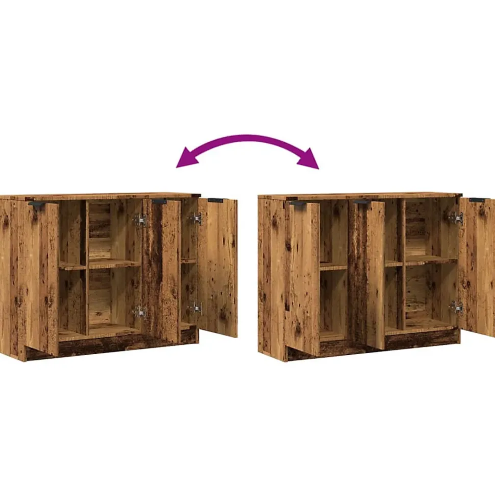 Buffet vieux bois 90,5x30x70 cm bois d'ingénierie vidaXL