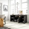 Buffet 200x35x75cm meuble à chaussures couleur noir