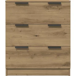 Buffets 3 pcs chêne artisanal 60x30x70 cm bois d'ingénierie vidaXL