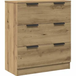 Buffets 3 pcs chêne artisanal 60x30x70 cm bois d'ingénierie vidaXL