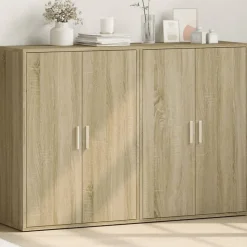 Buffets 2 pcs chêne sonoma 60x31x84 cm bois d'ingénierie vidaXL