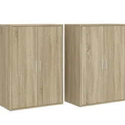 Buffets 2 pcs chêne sonoma 60x31x84 cm bois d'ingénierie vidaXL
