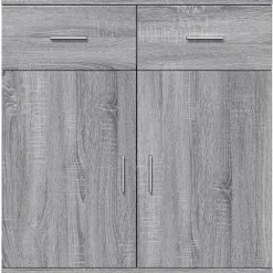 Buffets 2 pcs sonoma gris 79x38x80 cm bois d'ingénierie vidaXL