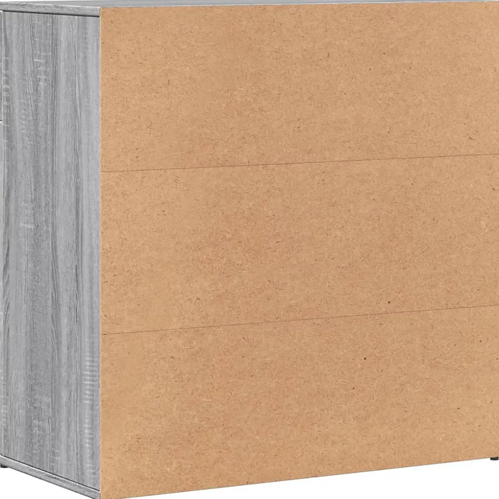 Buffets 2 pcs sonoma gris 79x38x80 cm bois d'ingénierie vidaXL