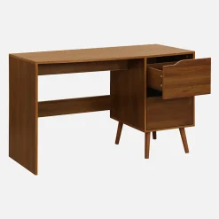 Bureau à 2 tiroirs décor bois de noyer