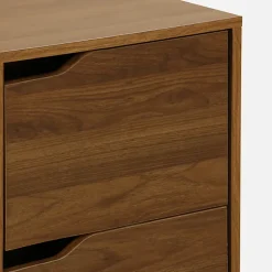 Bureau à 2 tiroirs décor bois de noyer