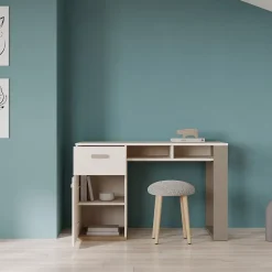Bureau 1 Porte 1 Tiroir et 2 Niches L120 cm - CAMILLIA