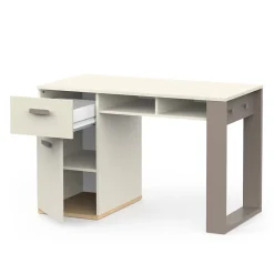 Bureau 1 Porte 1 Tiroir et 2 Niches L120 cm - CAMILLIA