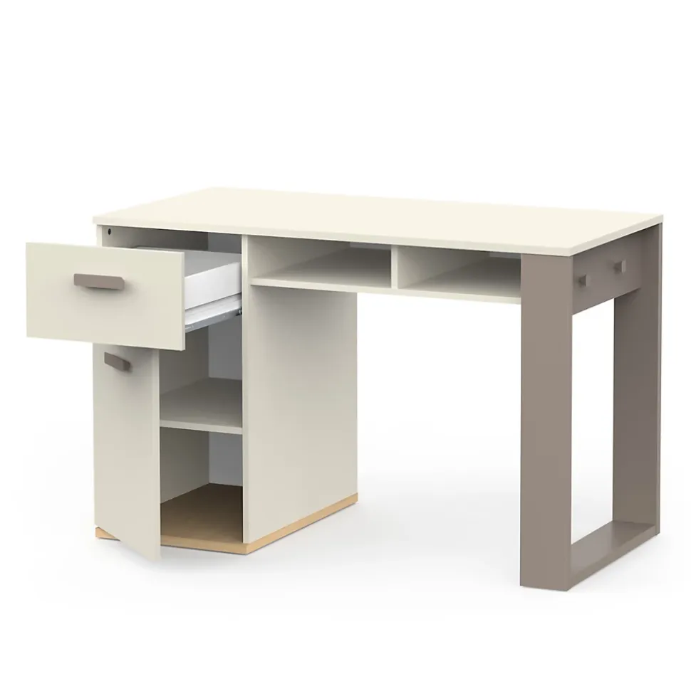 Bureau 1 Porte 1 Tiroir et 2 Niches L120 cm - CAMILLIA