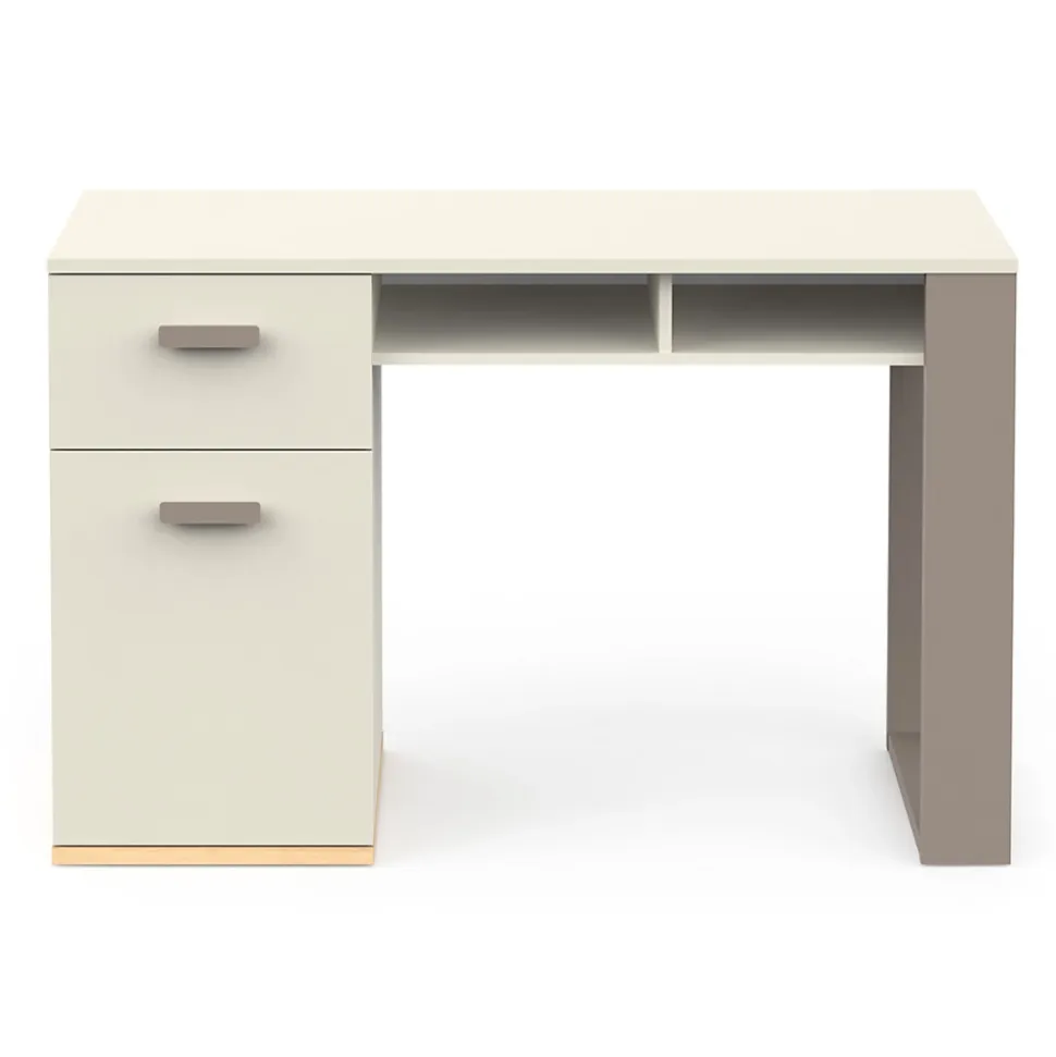 Bureau 1 Porte 1 Tiroir et 2 Niches L120 cm - CAMILLIA