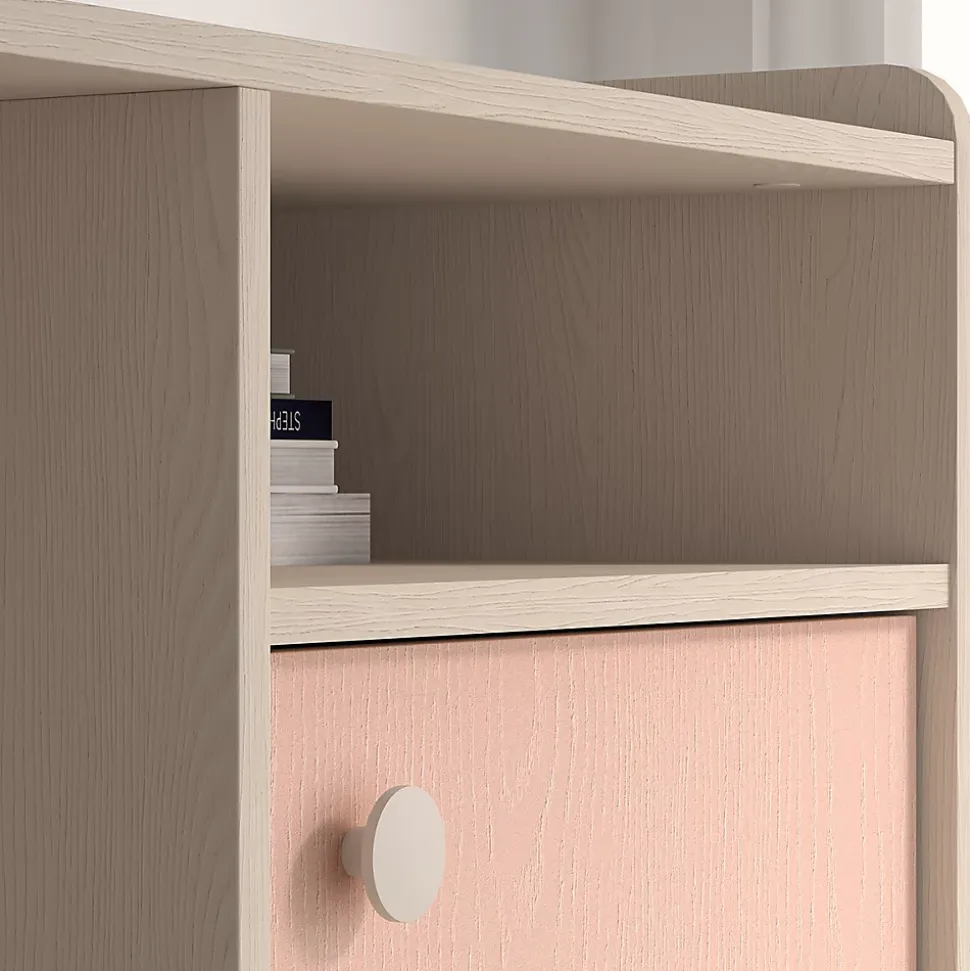 Bureau 1 porte Alycia Beige et Rose