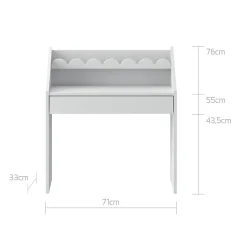 Bureau 1 tiroir avec chaise Bellamy Book Nook Blanc