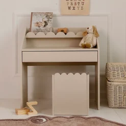 Bureau 1 tiroir avec chaise Bellamy Book Nook Beige