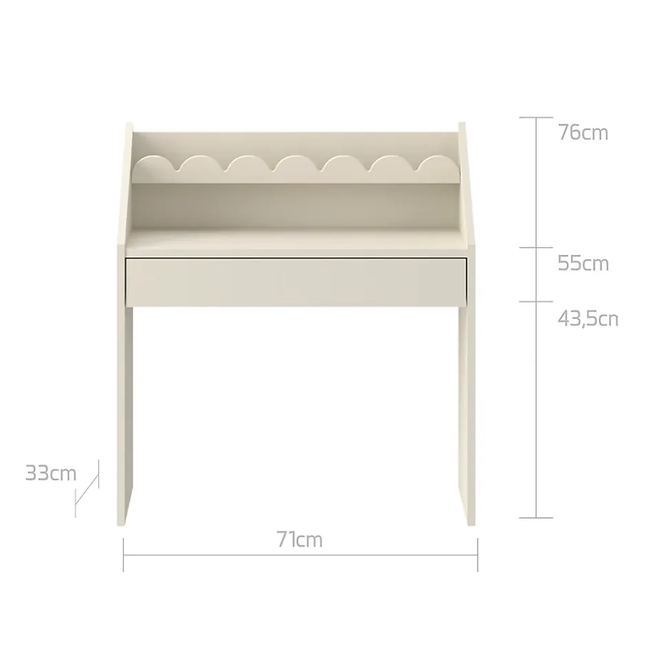 Bureau 1 tiroir avec chaise Bellamy Book Nook Beige