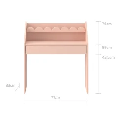 Bureau 1 tiroir Bellamy Book Nook Rose
