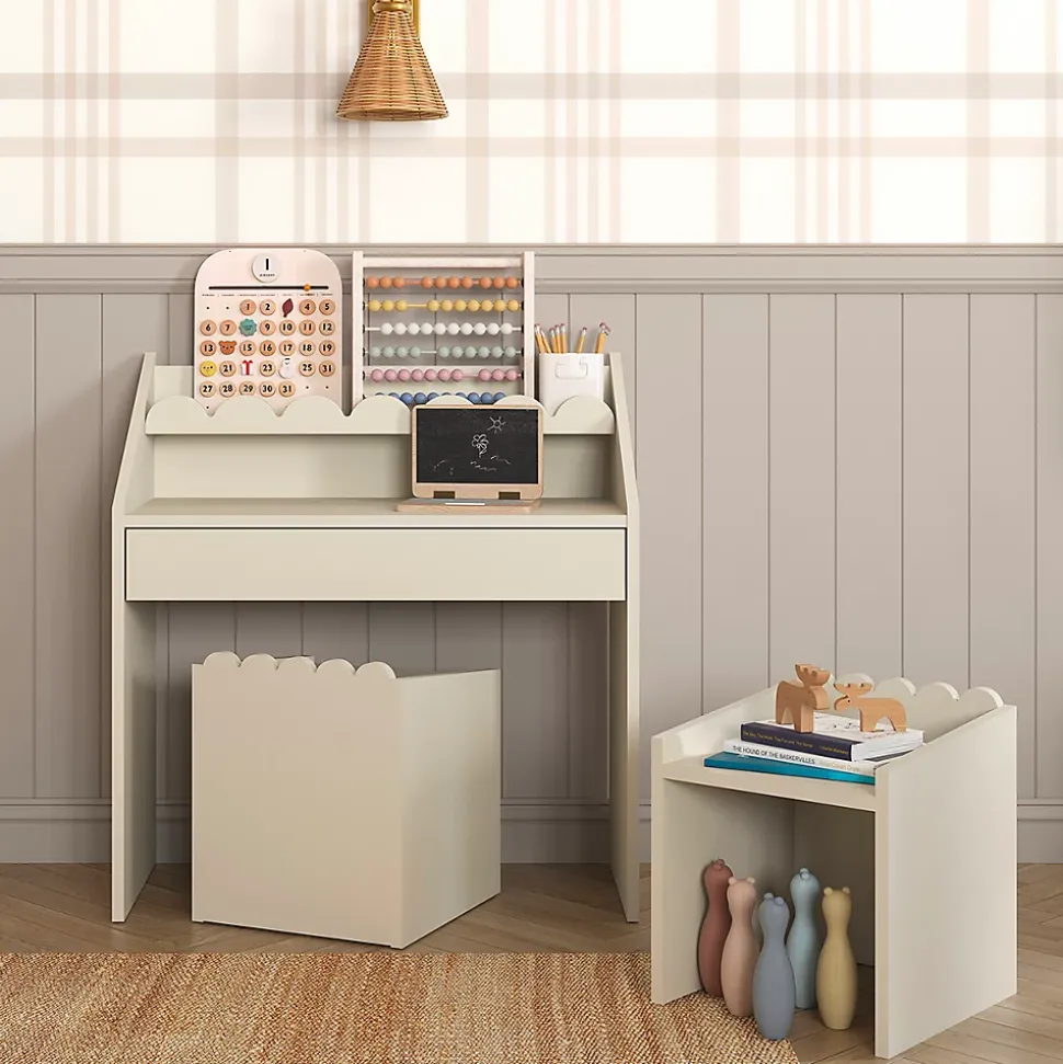 Bureau 1 tiroir Bellamy Book Nook Beige