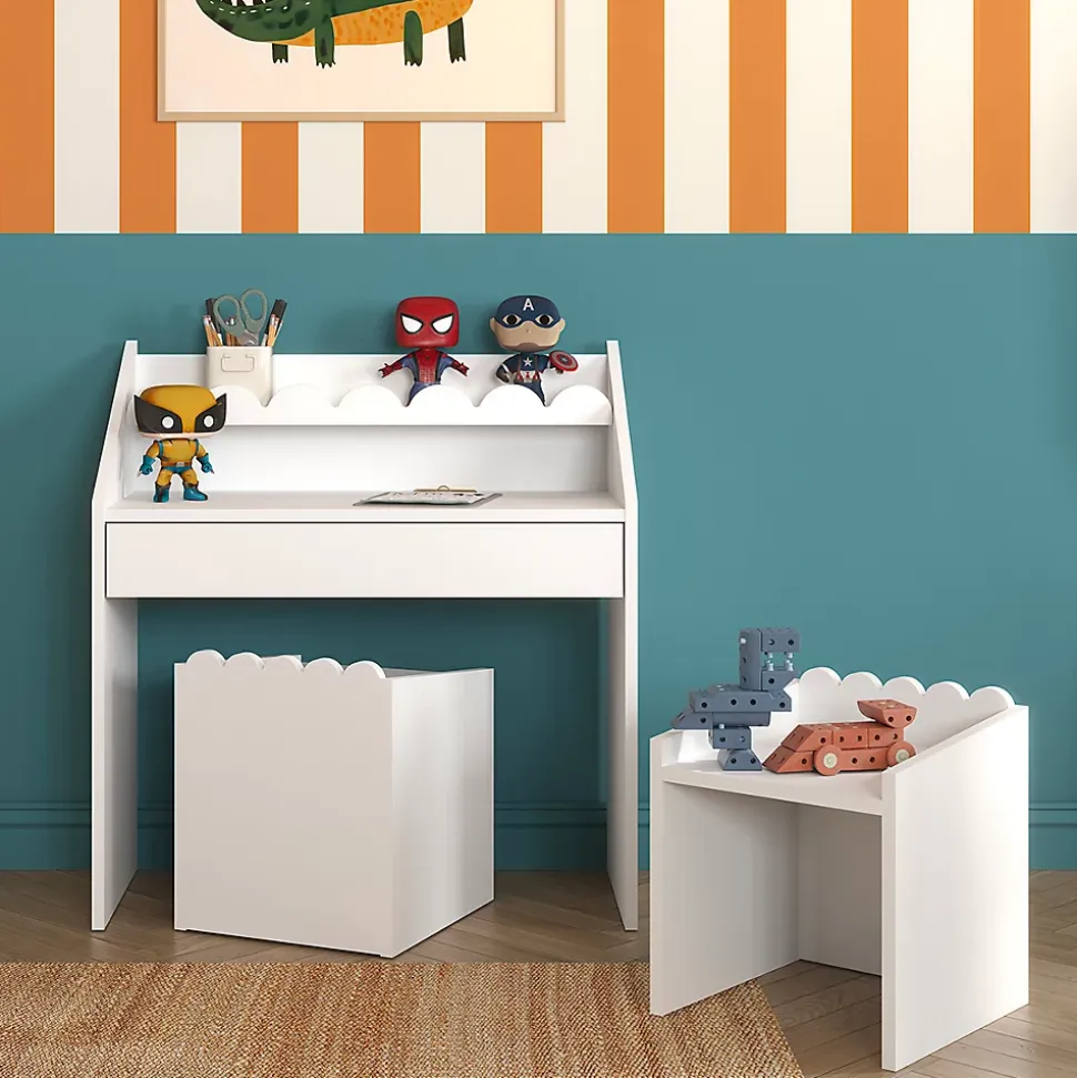 Bureau 1 tiroir Bellamy Book Nook Blanc