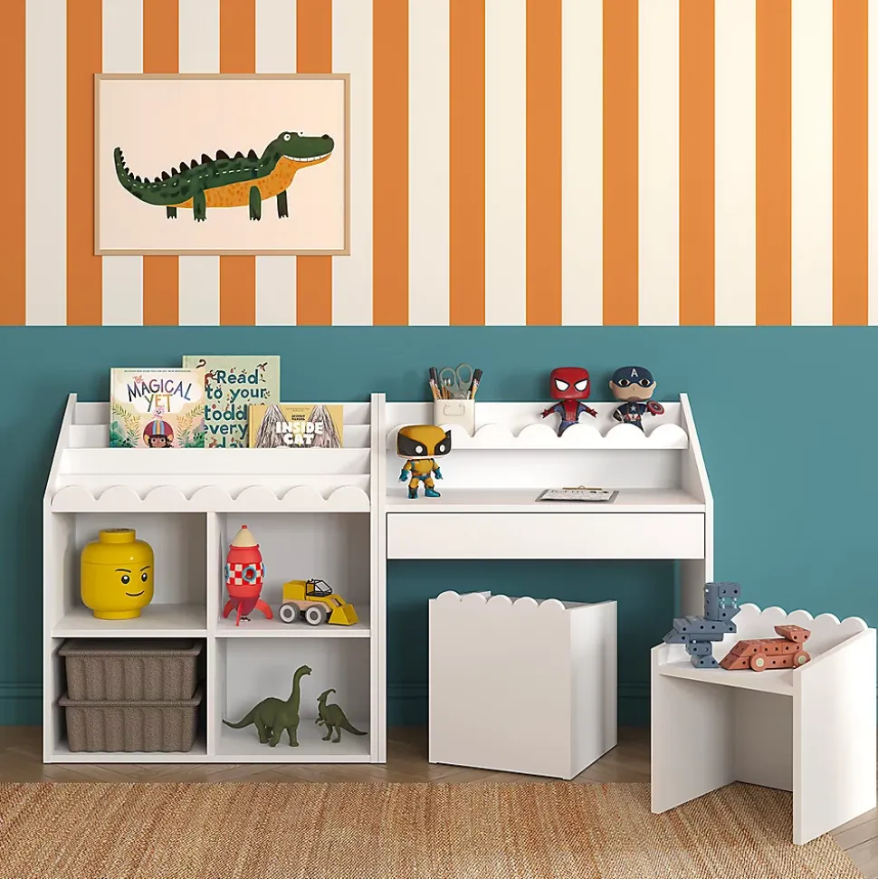 Bureau 1 tiroir Bellamy Book Nook Blanc