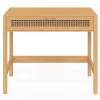 Bureau 1 tiroir EDHEN bois et cannage
