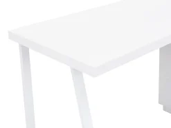 Bureau 1 tiroir et 1 porte - MDF et acier - Coloris : Naturel et blanc - GOTAMA