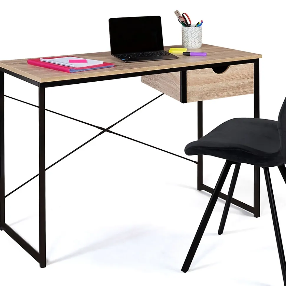 Bureau 1 tiroir latéral DETROIT design industriel