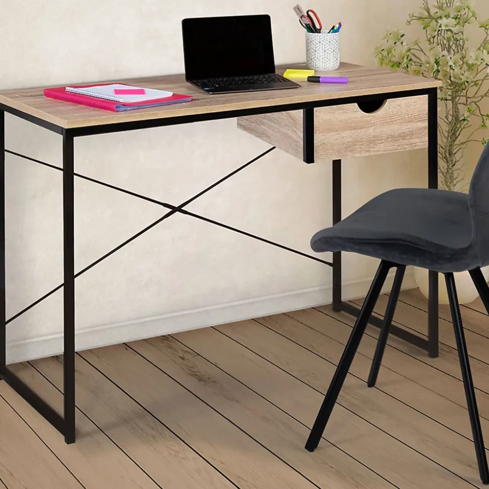 Bureau 1 tiroir latéral DETROIT design industriel
