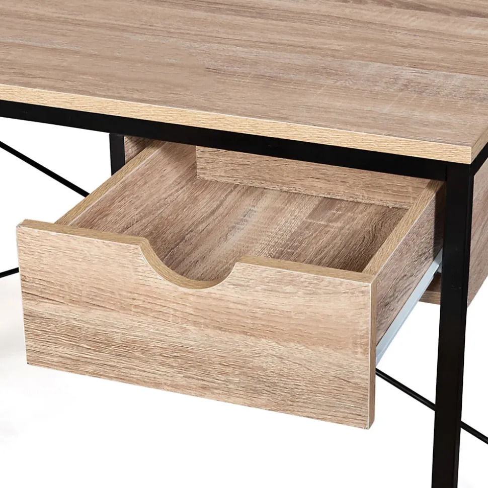 Bureau 1 tiroir latéral DETROIT design industriel