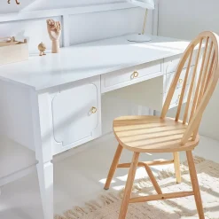 Bureau 4 tiroirs 1 porte Bellamy Royal - Blanc