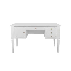 Bureau 4 tiroirs 1 porte Bellamy Royal - Blanc