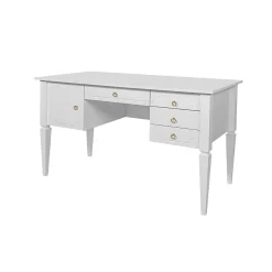Bureau 4 tiroirs 1 porte Bellamy Royal - Blanc