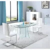 Bureau - Verre courbé - Transparent - ELSTRON