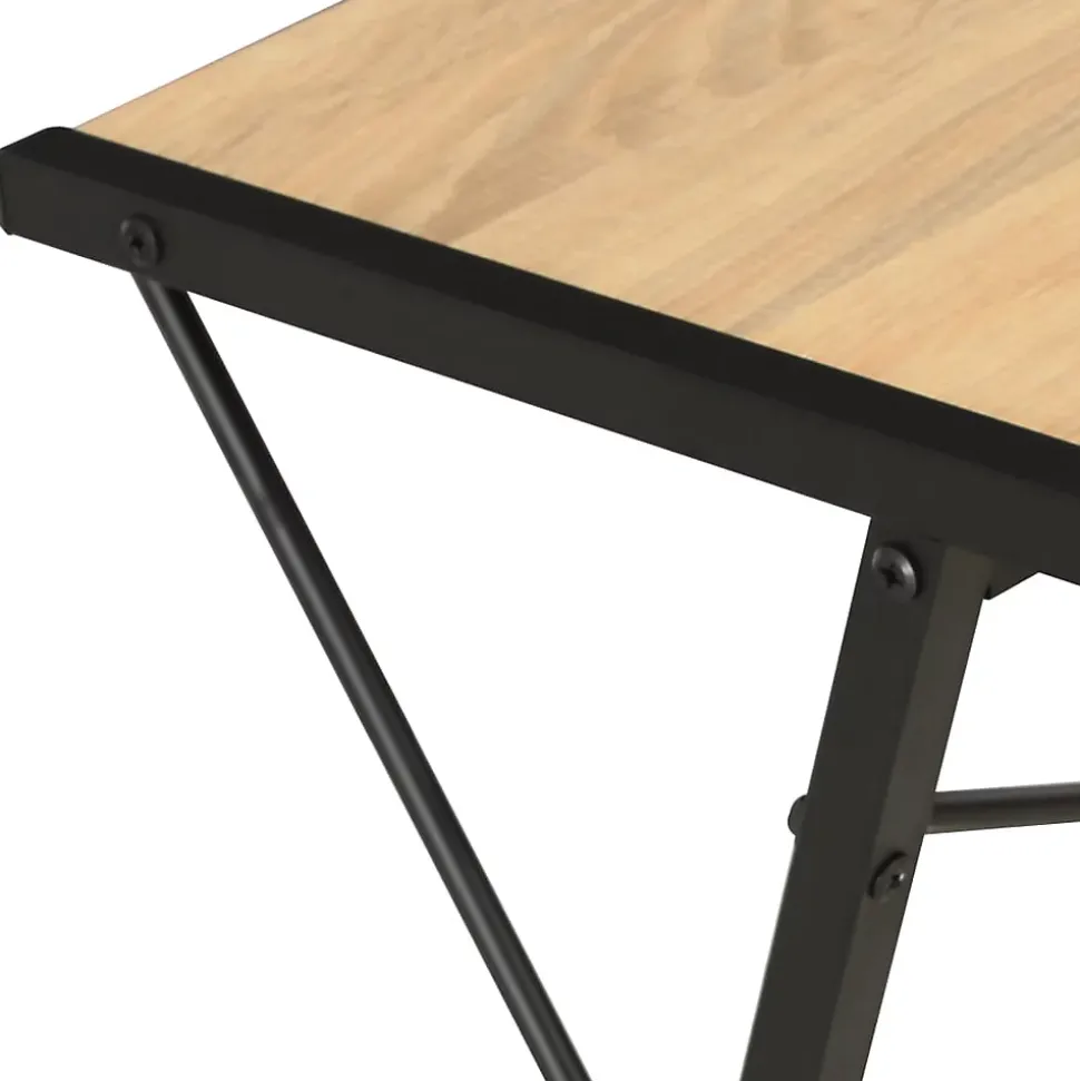 Bureau - VIDAXL - 20289 - Noir et chêne - 116x50x93 cm - Panneaux de particules mat