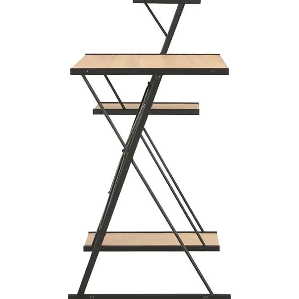 Bureau - VIDAXL - 20289 - Noir et chêne - 116x50x93 cm - Panneaux de particules mat