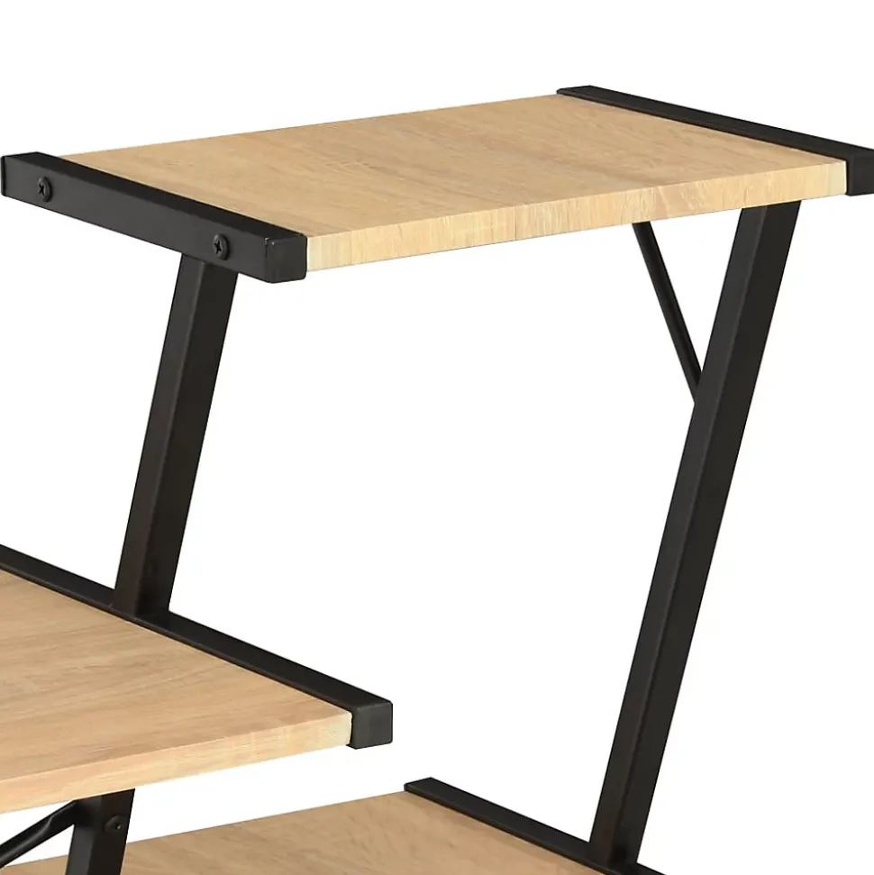 Bureau - VIDAXL - 20289 - Noir et chêne - 116x50x93 cm - Panneaux de particules mat