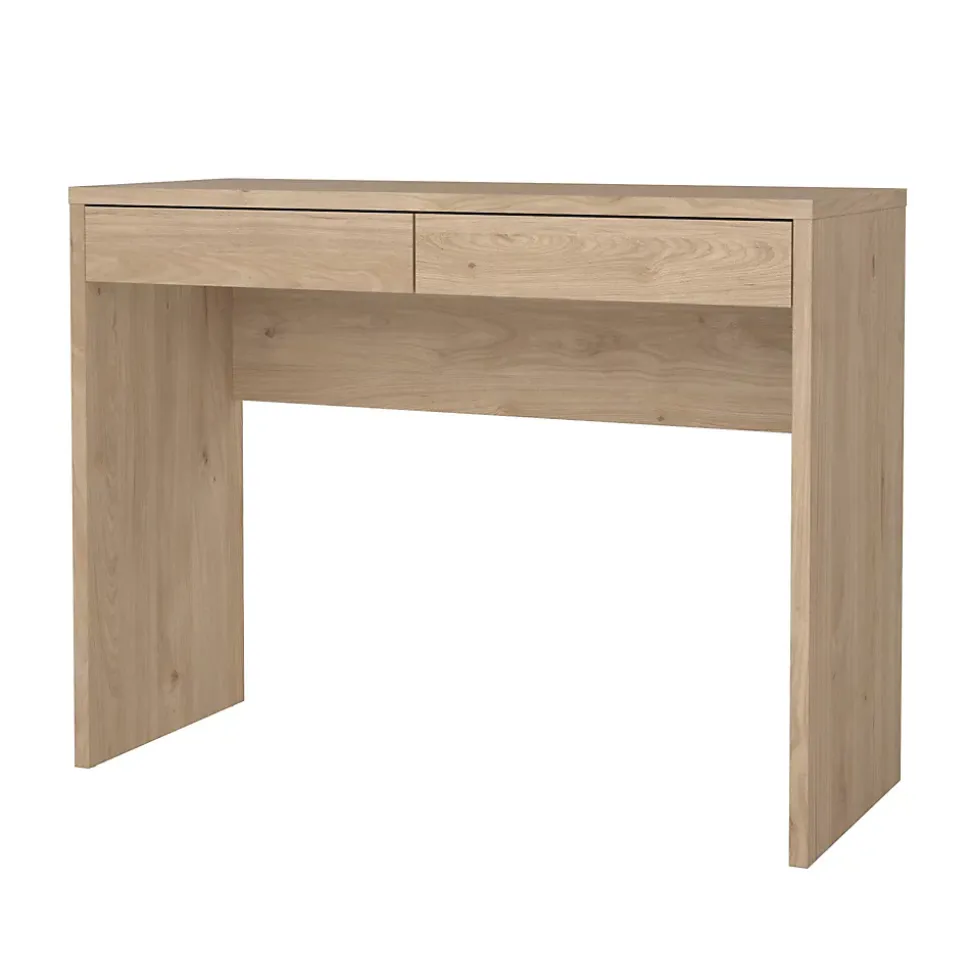 Bureau Acero, Pupitre polyvalent, Table de bureau pour PC, Plan de travail, 100x40 h77 cm, Chêne clair