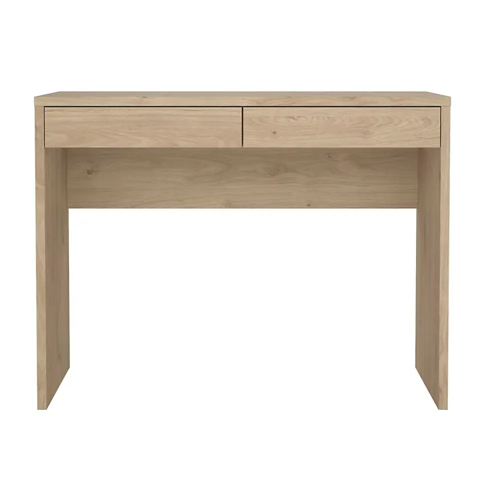 Bureau Acero, Pupitre polyvalent, Table de bureau pour PC, Plan de travail, 100x40 h77 cm, Chêne clair