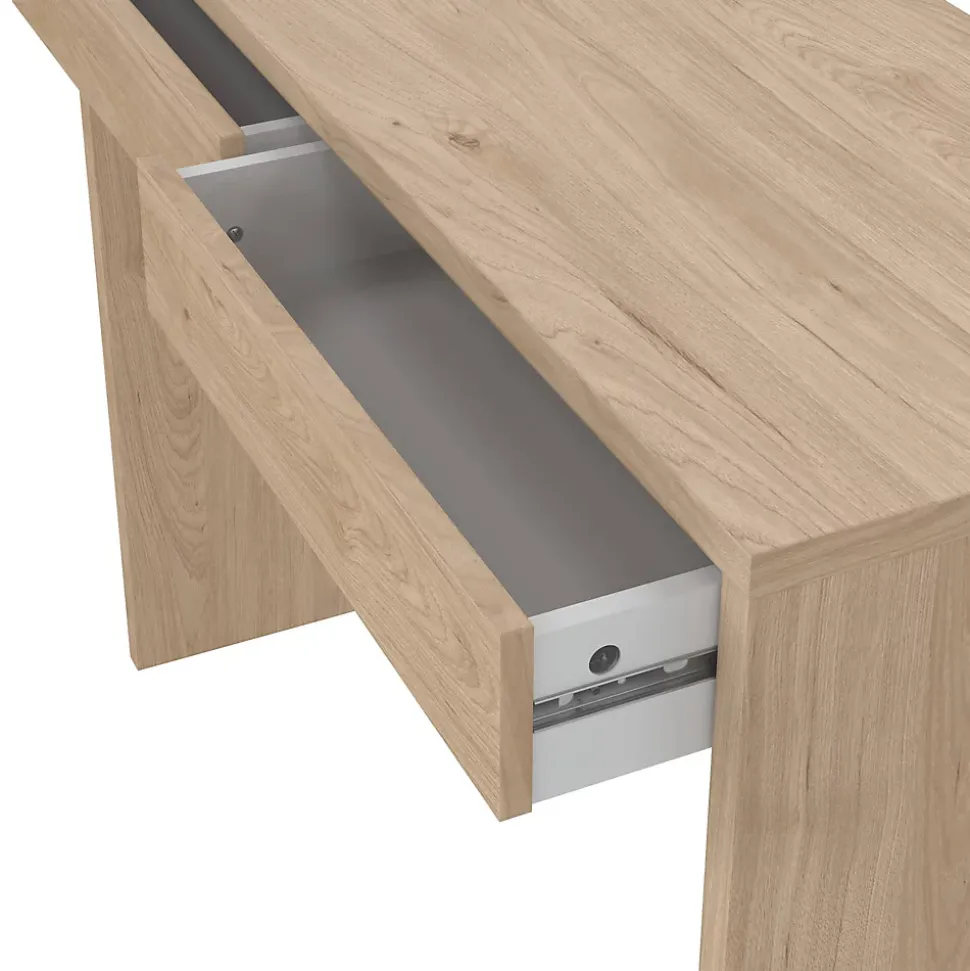 Bureau Acero, Pupitre polyvalent, Table de bureau pour PC, Plan de travail, 100x40 h77 cm, Chêne clair